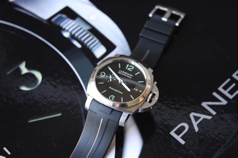 panerai watch with rubber strap